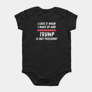 Trump is Not My President Baby Bodysuit